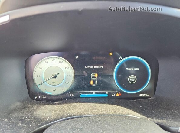 5NMS4DAL6MH315971 2021 HYUNDAI SANTA Red Սարքավորումների վահանակի տեսք
