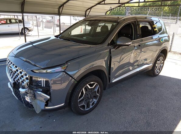 5NMS4DAL6MH343544 2021 HYUNDAI SANTA FE Gray Առջևի ձախ երեք քառորդ տեսարան
