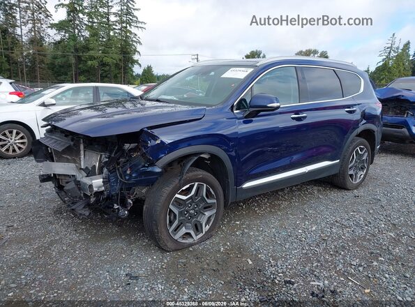 5NMS4DAL8PH542471 2023 HYUNDAI SANTA FE Blue Առջևի ձախ երեք քառորդ տեսարան