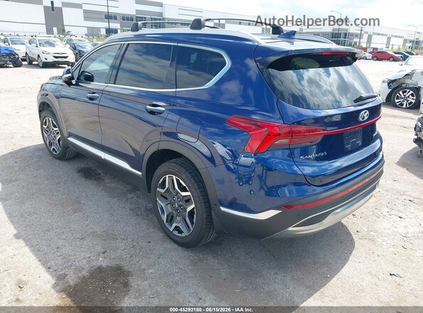 5NMS4DAL9NH391489 2022 HYUNDAI SANTA FE Blue Հետևի ձախ