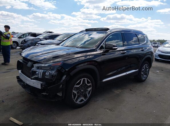 5NMS4DALXNH478690 2022 HYUNDAI SANTA FE Black Vista tres cuartos delantera izquierda