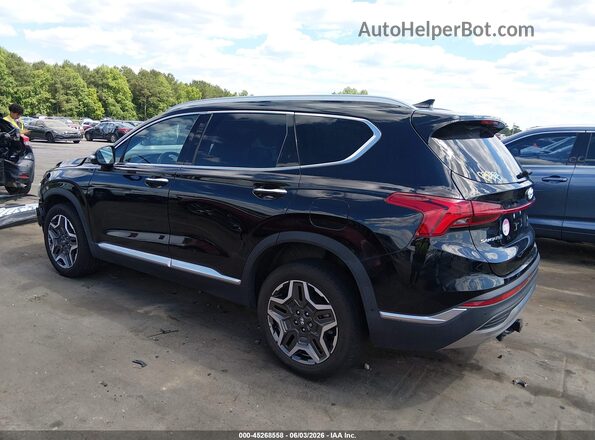 5NMS4DALXNH478690 2022 HYUNDAI SANTA FE Black Trasero izquierdo