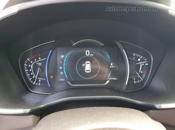 5NMS53AA1KH135364 2019 HYUNDAI SANTA Серый Вид щитка приборов