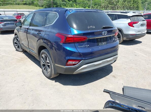 5NMS53AA1LH147385 2020 HYUNDAI SANTA FE Blue Հետևի ձախ