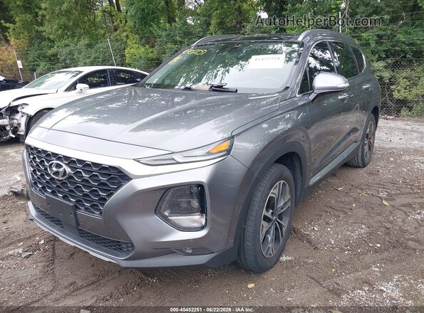 5NMS53AA2KH013905 2019 HYUNDAI SANTA FE Silver Առջևի ձախ երեք քառորդ տեսարան