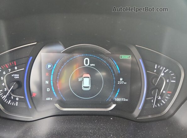 5NMS53AA3KH090041 2019 HYUNDAI SANTA Black Вид щитка приладів