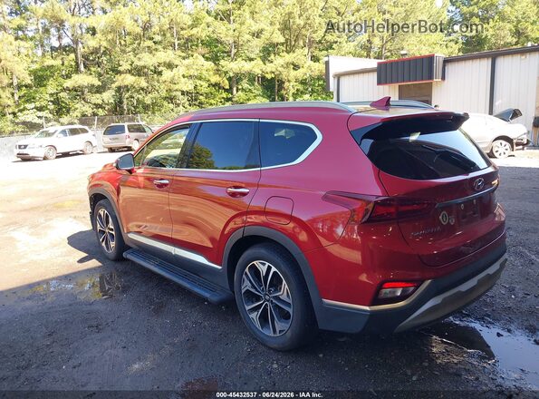 5NMS53AA5KH027149 2019 HYUNDAI SANTA FE Red უკანა მარცხენა