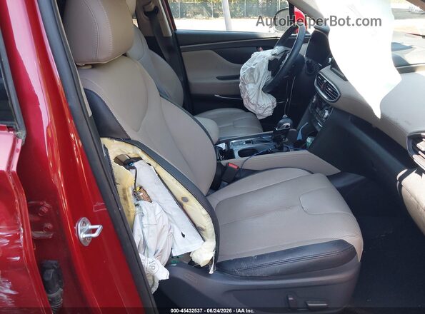 5NMS53AA5KH027149 2019 HYUNDAI SANTA FE Red წინა სალონის ხედი