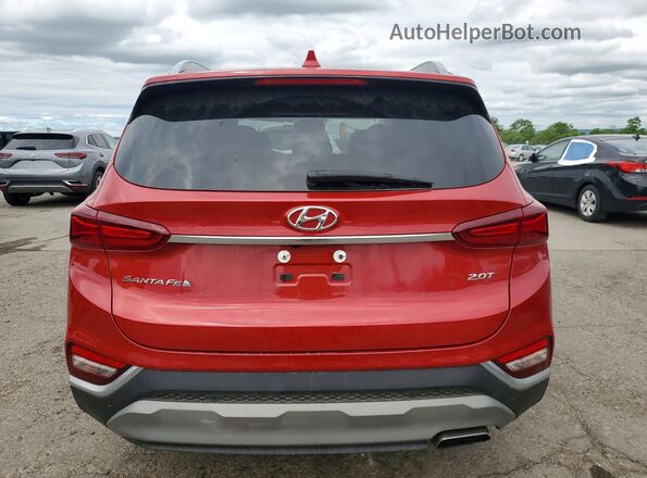 5NMS53AA5KH051502 2019 HYUNDAI SANTA Red უკანა ხედი