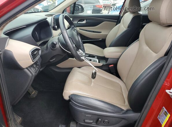 5NMS53AA5KH051502 2019 HYUNDAI SANTA Red წინა სალონის ხედი