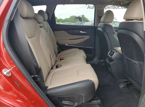 5NMS53AA5KH051502 2019 HYUNDAI SANTA Red უკანა სალონის ხედი