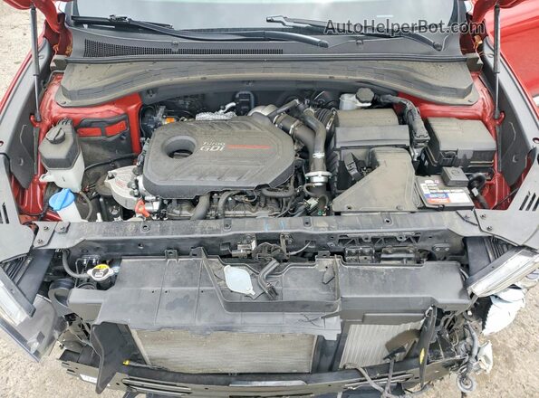 5NMS53AA5KH051502 2019 HYUNDAI SANTA Red ძრავის განყოფილების ხედი