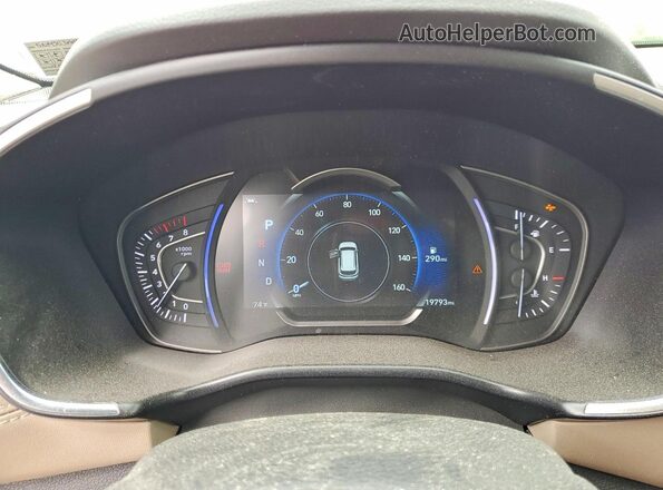 5NMS53AA5KH051502 2019 HYUNDAI SANTA Red ხელსაწყოთა პანელის ხედი