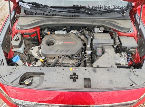 5NMS53AA5LH190336 2020 HYUNDAI SANTA Red ძრავის განყოფილების ხედი