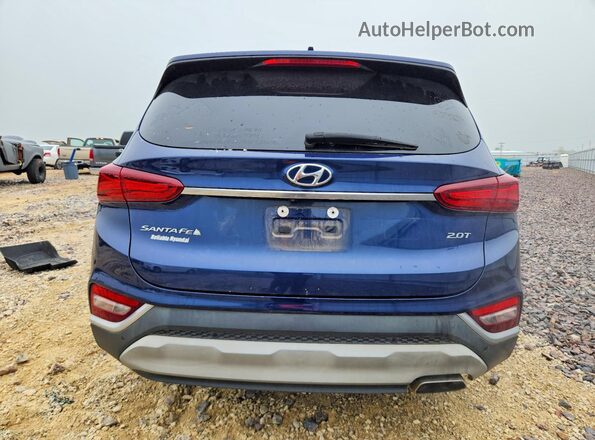 5NMS53AA7KH129018 2019 HYUNDAI SANTA Blue Հետևի տեսք
