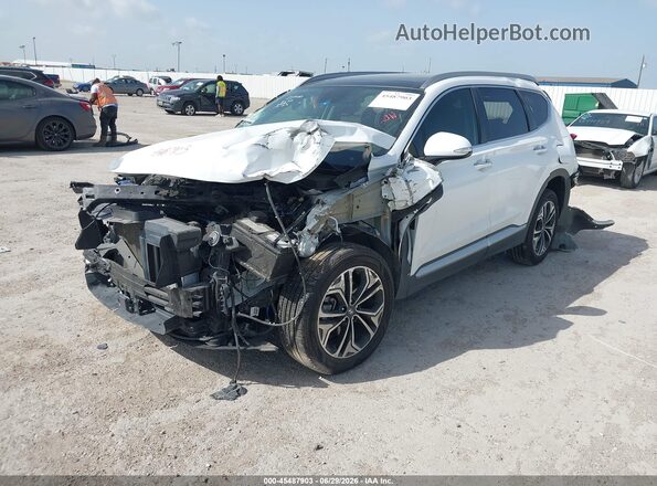 5NMS53AA8KH040249 2019 HYUNDAI SANTA FE White Передня ліва чверть