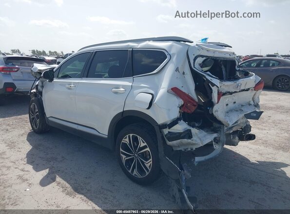 5NMS53AA8KH040249 2019 HYUNDAI SANTA FE White Задня ліва чверть