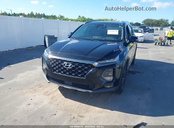 5NMS53AA8KH120716 2019 HYUNDAI SANTA FE Black Առջևի ձախ երեք քառորդ տեսարան