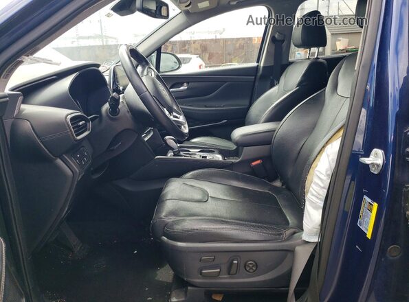 5NMS53AA9KH038462 2019 HYUNDAI SANTA Blue Widok wnętrza z przodu