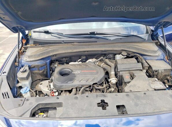 5NMS53AA9KH038462 2019 HYUNDAI SANTA Blue Widok wnętrza z tyłu