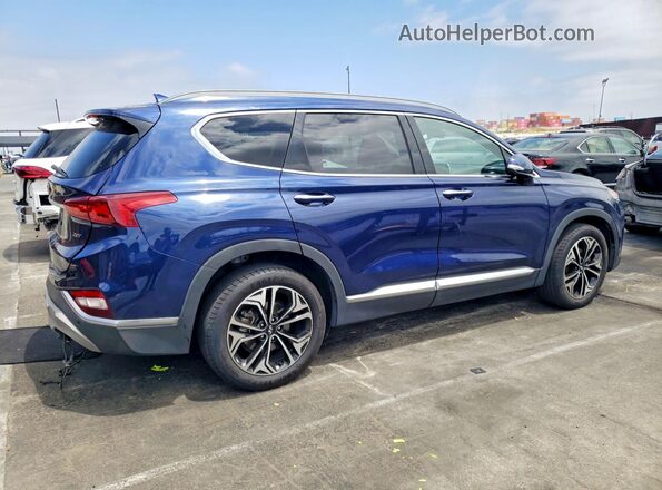 5NMS53AA9KH038462 2019 HYUNDAI SANTA Blue Tył prawy
