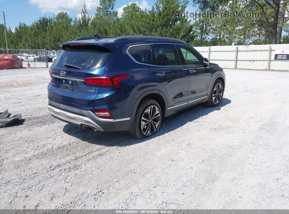 5NMS53AA9KH118375 2019 HYUNDAI SANTA FE Blue Tył prawy