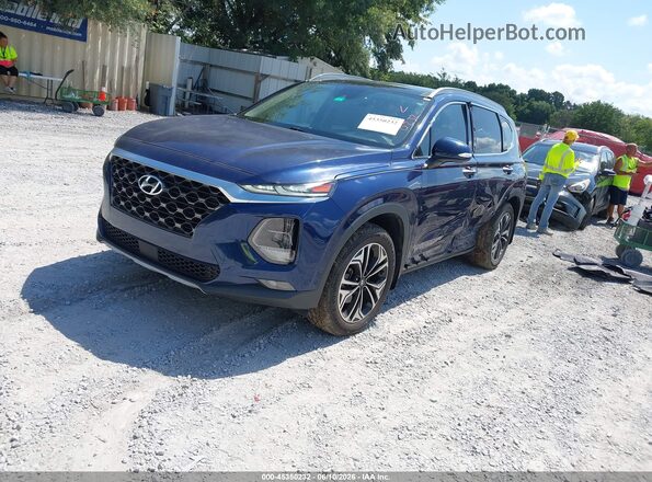 5NMS53AA9KH118375 2019 HYUNDAI SANTA FE Blue Przód lewy