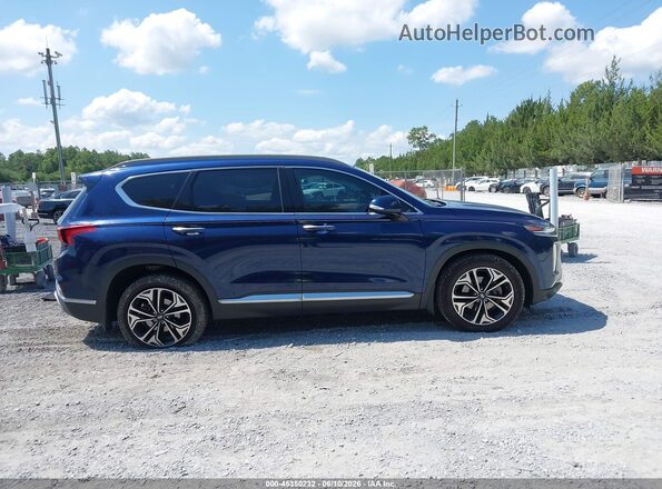5NMS53AA9KH118375 2019 HYUNDAI SANTA FE Blue Widok wnętrza z tyłu