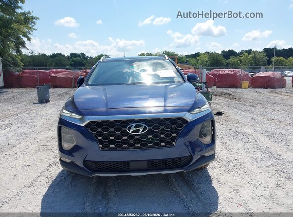 5NMS53AA9KH118375 2019 HYUNDAI SANTA FE Blue Widok zestawu wskaźników