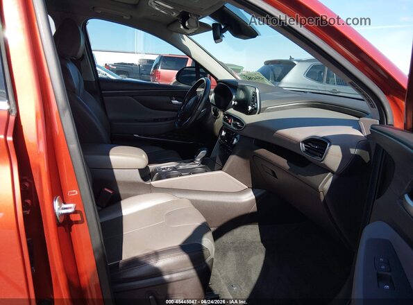 5NMS53AD0KH006185 2019 HYUNDAI SANTA FE Orange Front interior view