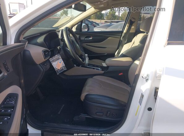 5NMS53AD2LH235419 2020 HYUNDAI SANTA FE White Widok wnętrza z przodu