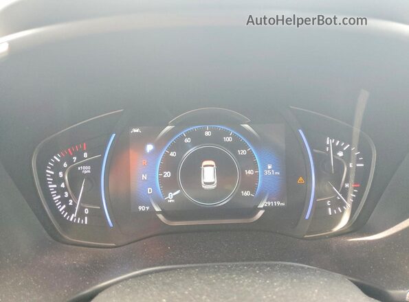 5NMS53AD3LH298710 2020 HYUNDAI SANTA Blue Vista del cuadro de instrumentos