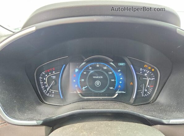 5NMS53AD4KH122084 2019 HYUNDAI SANTA Gray Вид щитка приладів