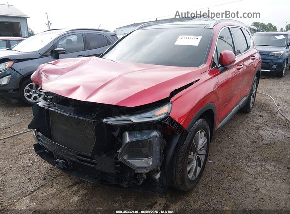 5NMS53ADXLH277840 2020 HYUNDAI SANTA FE Red Առջևի ձախ երեք քառորդ տեսարան