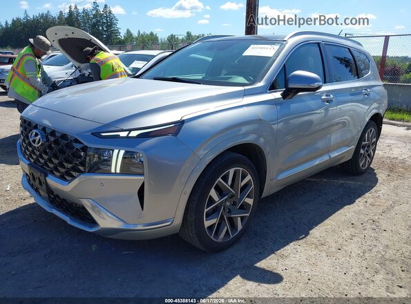 5NMS54AL5PH492397 2023 HYUNDAI SANTA FE Silver Առջևի ձախ երեք քառորդ տեսարան