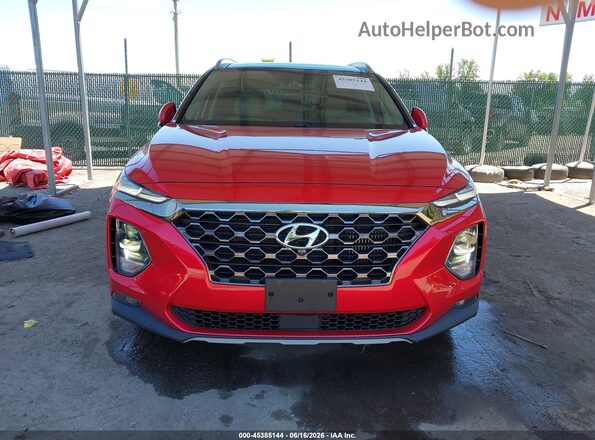 5NMS5CAA1LH200893 2020 HYUNDAI SANTA FE Red Instrument cluster view