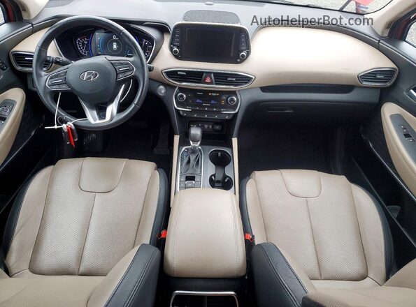 5NMS5CAA4KH105288 2019 HYUNDAI SANTA Red Widok deski rozdzielczej