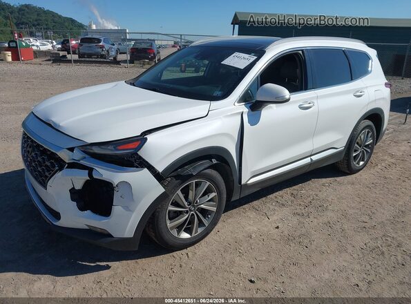 5NMS5CAD0KH041633 2019 HYUNDAI SANTA FE White Передня ліва чверть