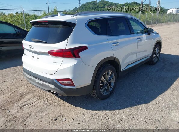 5NMS5CAD0KH041633 2019 HYUNDAI SANTA FE White Задня права чверть