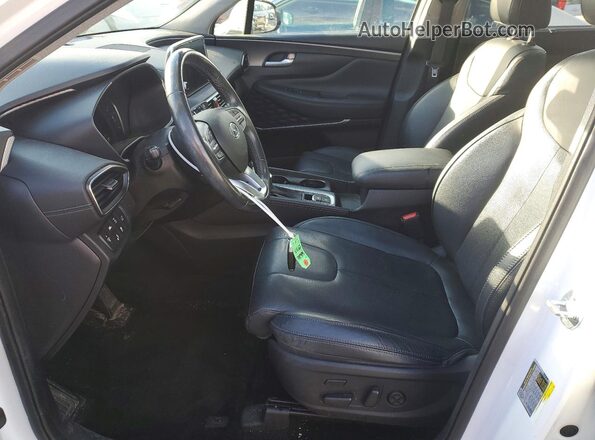 5NMS5CAD3LH150606 2020 HYUNDAI SANTA White Widok wnętrza z przodu