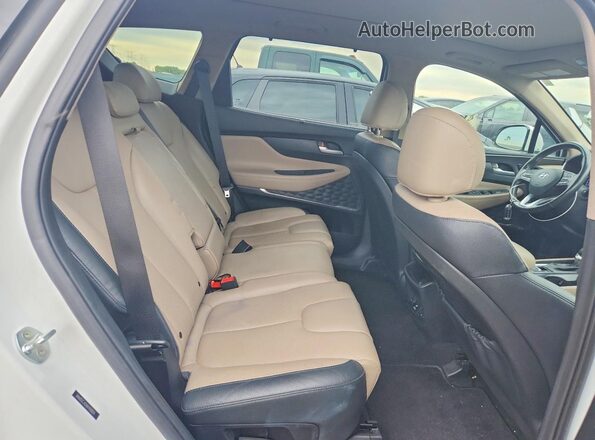5NMS5CAD4KH130024 2019 HYUNDAI SANTA White Vista de los asientos traseros