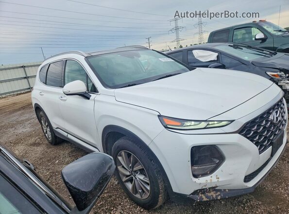 5NMS5CAD4KH130024 2019 HYUNDAI SANTA White Delantero derecho
