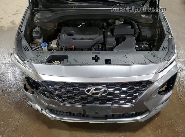 5NMS5CAD5KH029039 2019 HYUNDAI SANTA Gray Widok komory silnika