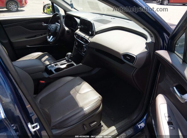 5NMS5CAD5LH226620 2020 HYUNDAI SANTA FE Синий Вид салона спереди