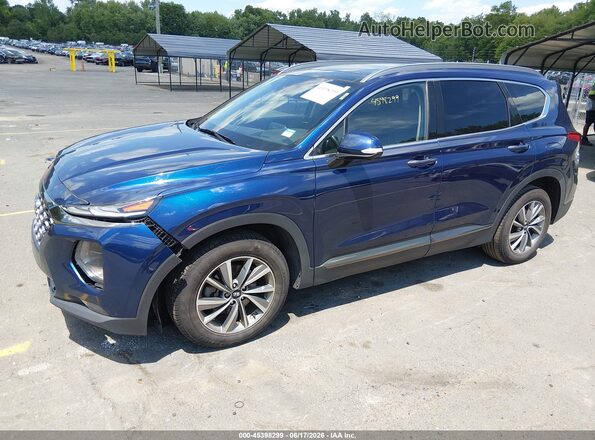 5NMS5CAD5LH226620 2020 HYUNDAI SANTA FE Синий Передняя левая четверть