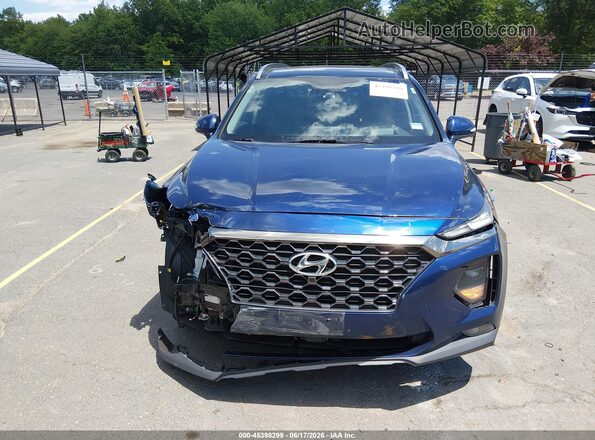 5NMS5CAD5LH226620 2020 HYUNDAI SANTA FE Синий Вид задней части салона