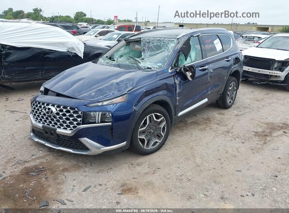 5NMS5DA16PH009319 2023 HYUNDAI SANTA FE HYBRID Blue წინა მარცხენა ხედი სამი მეოთხედიდან