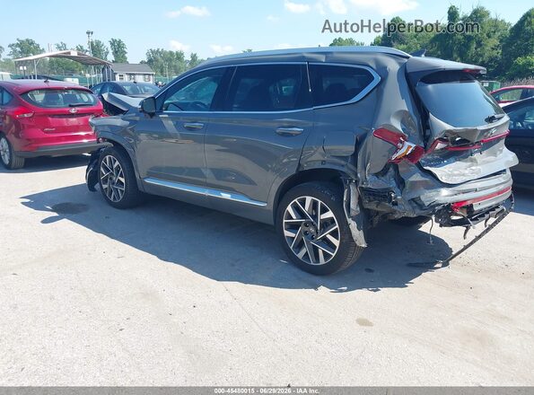 5NMS5DAL0NH415093 2022 HYUNDAI SANTA FE Gray Trasero izquierdo