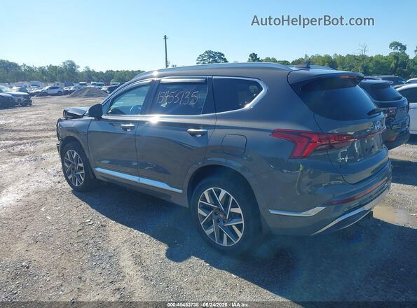 5NMS5DAL3NH461095 2022 HYUNDAI SANTA FE Gray Trasero izquierdo