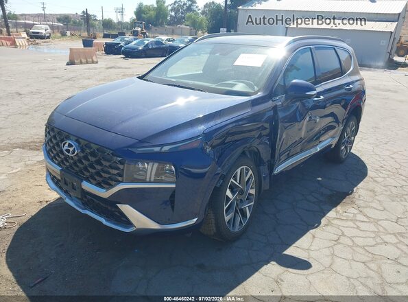 5NMS5DAL3PH522951 2023 HYUNDAI SANTA FE Blue წინა მარცხენა ხედი სამი მეოთხედიდან